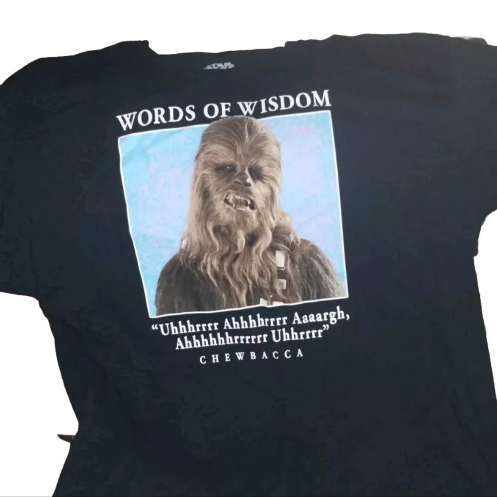 Star Wars Chewbacca Quote Tshirt Black 2XL